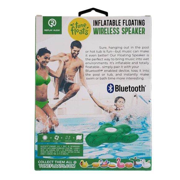 Replay Audio Floating Wireless Bluetooth Speaker Waterproof Rechargeable Battery - Picture 2 of 5